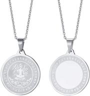 🌟 quan im bless for success: stainless steel lucky pendant necklace with guan yin godness of mercy logo