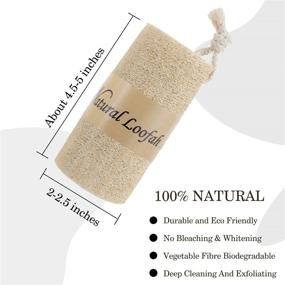 img 3 attached to 🌿 All Natural Loofah Sponge for Men & Women: Premium Eco-Friendly Shower Loofah Brush for Exfoliating Skin