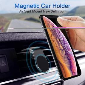 img 3 attached to 📱 2 Pack Emoly Magnetic Phone Car Mount - Universal Air Vent Cradle for iPhone Xs Max XR X 8 7 6 Plus 6s SE 5s 4 Galaxy S10 S9 S8 S7 S6 S5 S4 Nexus - 2020 Edition - Black