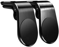 📱 2 pack emoly magnetic phone car mount - universal air vent cradle for iphone xs max xr x 8 7 6 plus 6s se 5s 4 galaxy s10 s9 s8 s7 s6 s5 s4 nexus - 2020 edition - black logo