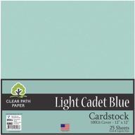 📄 clear path paper light cadet blue cardstock - premium quality 12x12 inch, 100lb cover - 25 sheets logo