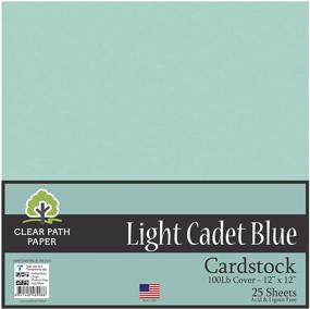 img 3 attached to 📄 Clear Path Paper Light Cadet Blue Cardstock - Premium Quality 12x12 Inch, 100Lb Cover - 25 Sheets