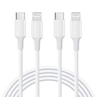 🔌 usb c to lightning cable - 2pack 6ft iphone 13 fast charging cord - compatible with iphone 13 12 pro xs xr 8 plus - power delivery supported - white logo