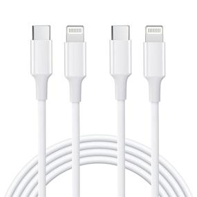 img 4 attached to 🔌 USB C to Lightning Cable - 2Pack 6FT iPhone 13 Fast Charging Cord - Compatible with iPhone 13 12 Pro XS XR 8 Plus - Power Delivery Supported - White