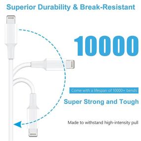 img 2 attached to 🔌 USB C to Lightning Cable - 2Pack 6FT iPhone 13 Fast Charging Cord - Compatible with iPhone 13 12 Pro XS XR 8 Plus - Power Delivery Supported - White