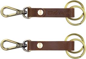 img 1 attached to 🔑 Premium Genuine Leather Keychain Wisdompro Keyrings: Durable and Stylish Accessories for Your Keys