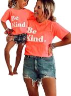 👩 sidefeel mother and daughter matching sweatshirt: short sleeve letter t shirt for an adorable twinning look logo