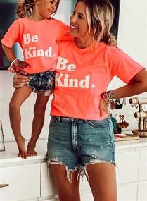 img 2 attached to 👩 Sidefeel Mother and Daughter Matching Sweatshirt: Short Sleeve Letter T Shirt for an Adorable Twinning Look