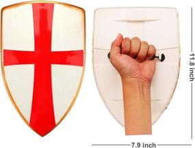 img 2 attached to 🦾 DINOBROS Medieval Crusader Plastic Costume: Unleash Your Inner Warrior!