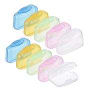 10-piece travel toothbrush head covers set: portable & protective toothbrush cases (style a) logo