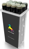 enhance your sketching with workhorse dual tip pro alcohol-based sketch markers 12 pack w/case: vibrant greyscale colors logo