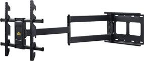 img 4 attached to 📺 Кронштейн FORGING MOUNT Long Arm Corner TV: настенное крепление с полной мобильностью для телевизоров от 42 до 86 дюймов, выдвигается на 36 дюймов, выдерживает 150 фунтов, VESA 600x400 мм, в комплекте HDMI-кабель