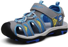 img 4 attached to Босоножки Athlefit Toddler Sandals Sandals (Для малышей) Коричневые мальчики" Обувь для мальчиков" в босоножках