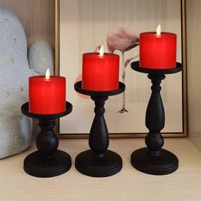img 2 attached to Volnyus Black Candle Holders Set