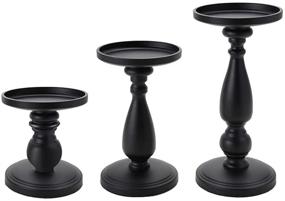 img 4 attached to Volnyus Black Candle Holders Set