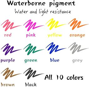 img 2 attached to Enhance Your Artistic Skills with Piochoo Calligraphy Pens: 10 Refill Colors for Hand Lettering, Drawing, Sketching, Journaling, and Illustrations