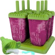 🍦 clearance sale: 6-piece bpa free popsicle molds with sticks ice pop maker + silicone funnel & cleaning brush by mamasicles logo