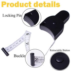 img 2 attached to 📏 TACVEL 4 Pack Tape Measure Set - Including Soft Tapes & Retractable Measuring Tape, Ideal for Sewing, Body, Tailor