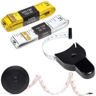 📏 tacvel 4 pack tape measure set - including soft tapes & retractable measuring tape, ideal for sewing, body, tailor logo