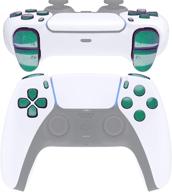 🎮 enhance your gaming experience with extremerate replacement d-pad, triggers, and buttons for ps5 controller – chameleon green purple full set logo