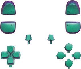 img 2 attached to 🎮 Enhance Your Gaming Experience with eXtremeRate Replacement D-pad, Triggers, and Buttons for PS5 Controller – Chameleon Green Purple Full Set