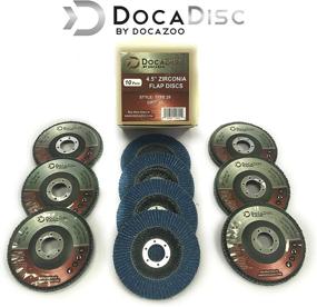 img 3 attached to Quality Flap Disc Pack - DocaDisc's 4.5 inch (10 Pack) - 40 Grit Zirconia Abrasive Grinding Wheel, Flap Wheel, and Sanding Discs - Professional Grade