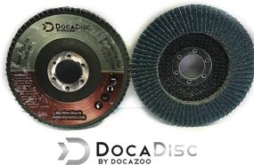 img 2 attached to Quality Flap Disc Pack - DocaDisc's 4.5 inch (10 Pack) - 40 Grit Zirconia Abrasive Grinding Wheel, Flap Wheel, and Sanding Discs - Professional Grade