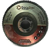 quality flap disc pack - docadisc's 4.5 inch (10 pack) - 40 grit zirconia abrasive grinding wheel, flap wheel, and sanding discs - professional grade logo