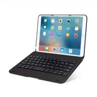 📱 wireless keyboard case for ipad mini: onhi folio flip smart cover for ipad mini 3/2/1 with folding stand, silent typing- black logo