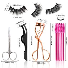 img 2 attached to Natural Eyelashes Reusable Long Scissors Tweezers