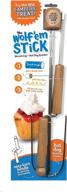 🔥 marshmallow roasting stick with 2 attachments - campfire pie, s'more, and hot dog bbq roaster - wolf'em with easy spin handles логотип