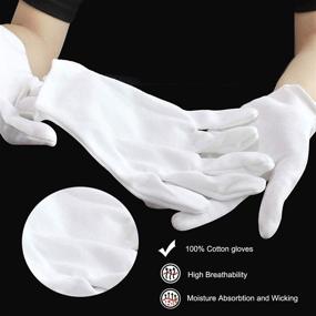 img 2 attached to 🧤 Washable Moisturizing Cotton Gloves - Natural and Skin-Soothing