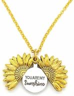 🌻 women girls sunflower necklace: you are my sunshine necklace logo