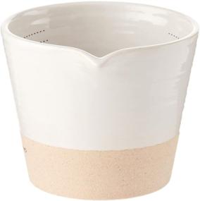 img 1 attached to 🥄 Mud Pie Stoneware Measuring Cup and Spoon Set, 4' x 4.75', White