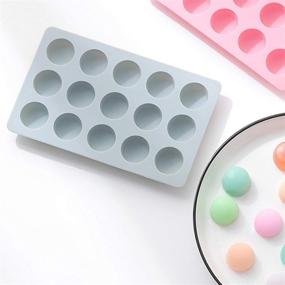 img 2 attached to 🍬 Rekidool 3-Piece Candy and Chocolate Silicone Molds Set: Perfect Non-Stick Baking Molds for Hard Candy, Gummy, Caramel, Cake, Jello, and More (Blue)