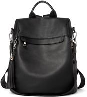 👜 bromen anti-theft shoulder contrast women's handbags & wallets: fashion backpacks with enhanced security logo