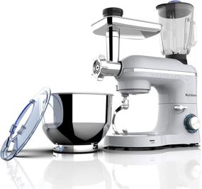 img 4 attached to Nurxiovo 3 in 1 Stand Mixer: 850W 6.5QT Tilt-Head Kitchen Food Mixer with 6 Speeds - Dough Hook, Whisk, Beater, Meat Blender, Juice Extractor - Silver