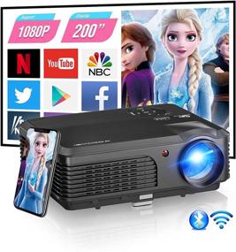 img 4 attached to 🎥 Enhance Your Entertainment with Bluetooth WiFi Video Projector HD Home Theater Digital LCD LED Proyector: Experience 4600 Lux, Android Compatibility, and Indoor/Outdoor Flexibility!