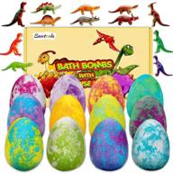 🦖 large surprise dinosaur egg bath bombs for kids - handmade bubble bath fizzies with toys inside - ideal gift for girls and boys, perfect for christmas, birthdays, and easter day (package may vary) logo