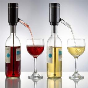 img 2 attached to 🍷 Ivation Electric Wine Aerator and Dispenser: Rechargeable Automatic Wine Pourer with Touch Button Control, Precision Spout, On/Off Aeration, Extension Tube, and Micro USB Cable