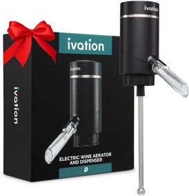 img 3 attached to 🍷 Ivation Electric Wine Aerator and Dispenser: Rechargeable Automatic Wine Pourer with Touch Button Control, Precision Spout, On/Off Aeration, Extension Tube, and Micro USB Cable