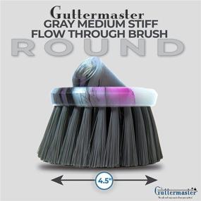 img 3 attached to 🧹 GutterMaster GM-314P Grey 4.5 Inch Round Deck and Sidewalk Flow Through Brush with Medium Stiff Bristles