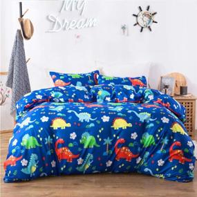 img 4 attached to Macohome Dinosaur Microfiber Envelope Pillowcases Kids' Home Store