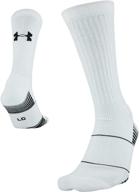🧦 white/black under armour youth team crew socks, small size - 1 pair logo