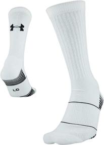 img 4 attached to 🧦 White/Black Under Armour Youth Team Crew Socks, Small Size - 1 Pair