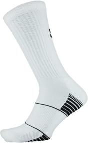 img 2 attached to 🧦 White/Black Under Armour Youth Team Crew Socks, Small Size - 1 Pair