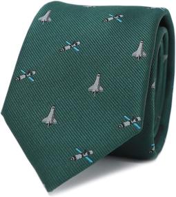 img 4 attached to MENDEPOT Airplanes Necktie Aircraft Aviation Men's Accessories for Ties, Cummerbunds & Pocket Squares