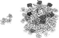 umankiy 100pcs silver hand shaped letter charms: perfect for diy jewelry making & crafting logo