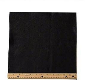 img 3 attached to 🐄 Black Cowhide Upholstery Leather Piece - Lightweight 12"x12" - 1 Square Foot
