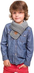 img 2 attached to Детские зимние теплые вязаные шарфы Zhanmai, 2 штуки: уютные грелки для шеи для мальчиков и девочек малышей